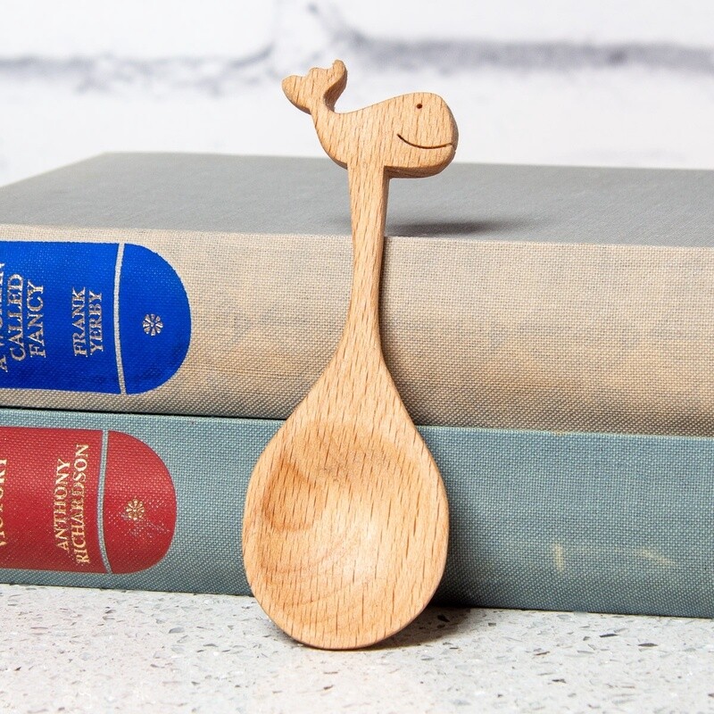 Hand Cut Beech Creature Spoon - Whale by Beamers Designs