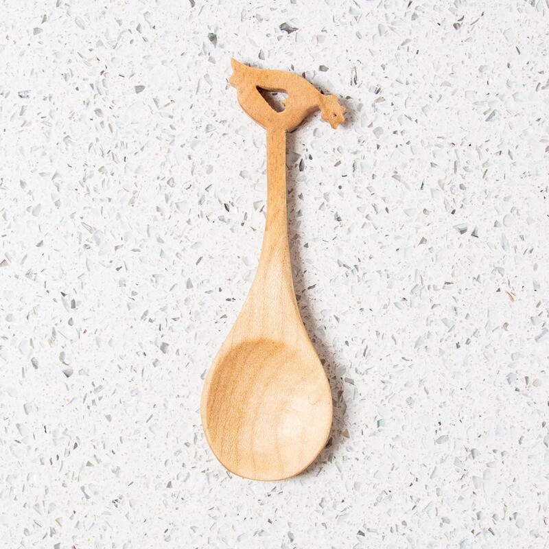 Hand Cut Sycamore Creature Spoon - Pecking Chicken by Beamers Designs