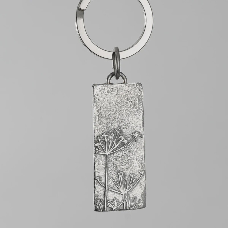 Cow Parsley Pewter Keyring by Lancaster and Gibbings