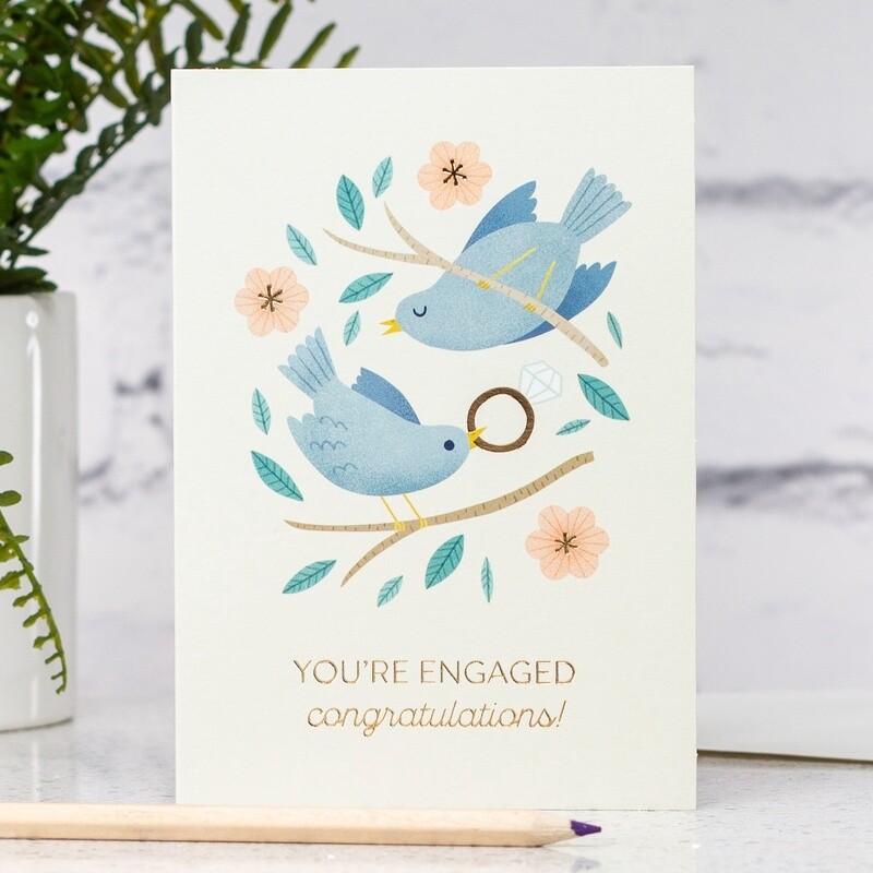 Engaged Bird Card by Stormy Knight