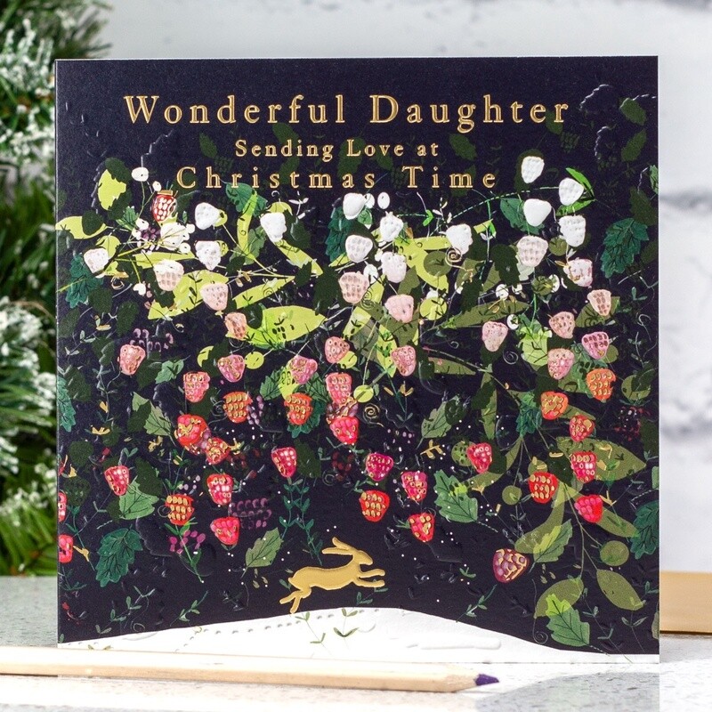 Christmas Time Berries Daughter Card by Sarah Curedale