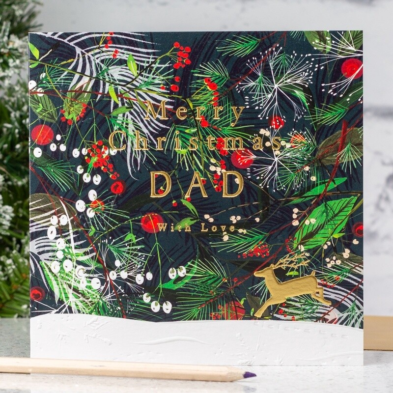 Merry Christmas Dad Card by Sarah Curedale