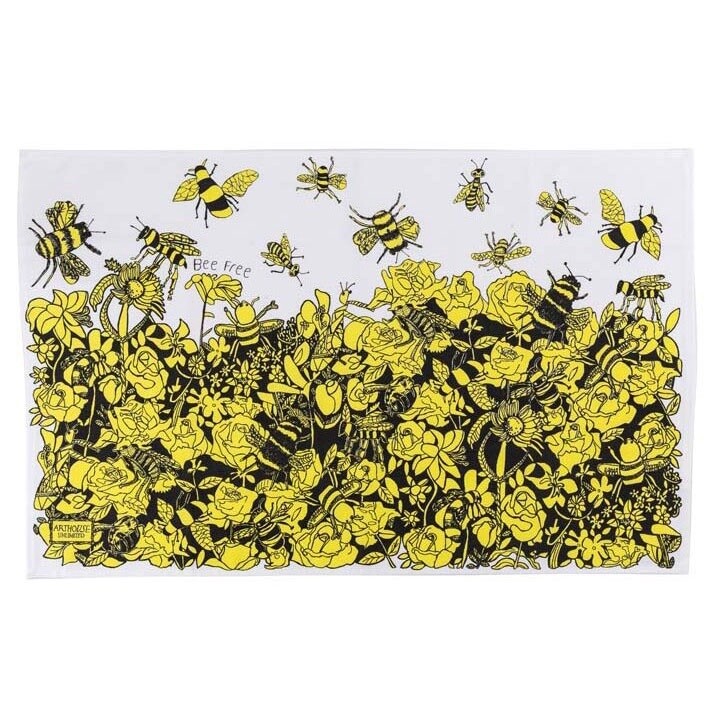 Bee Free - Organic Cotton Tea Towel by Arthouse Unlimited