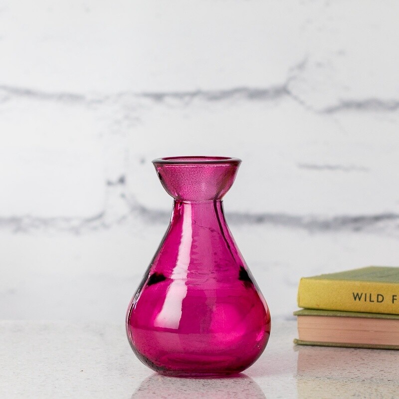 Recycled Glass Bud Vase - Ruby by Jarapa
