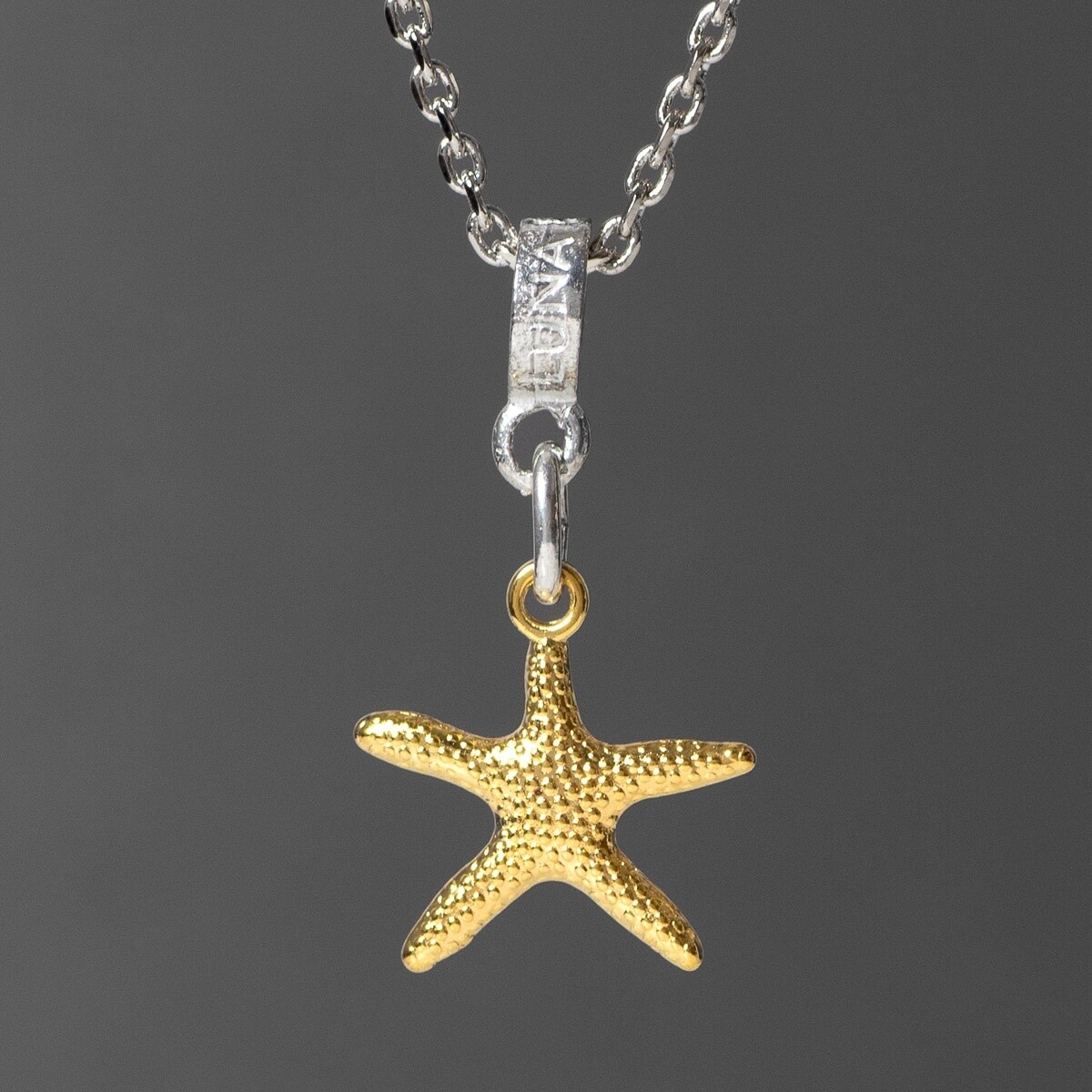 Starfish Gold & Pewter Pendant by Metal Planet