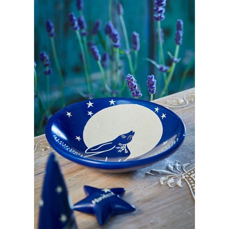 Hare Moon Trinket Dish - Blue, by Namaste