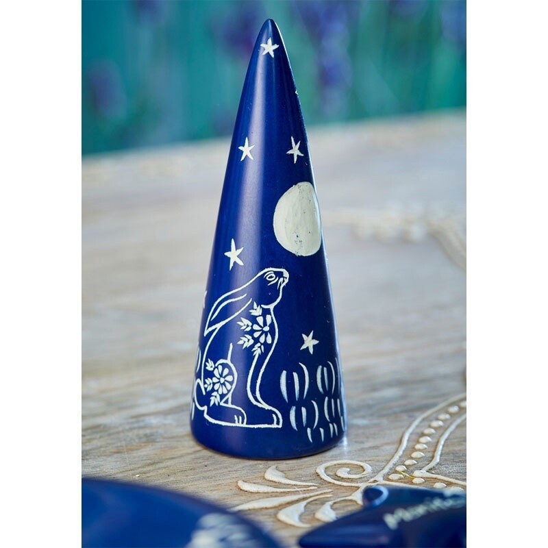 Hare Moon Ring Holder - Blue, by Namaste