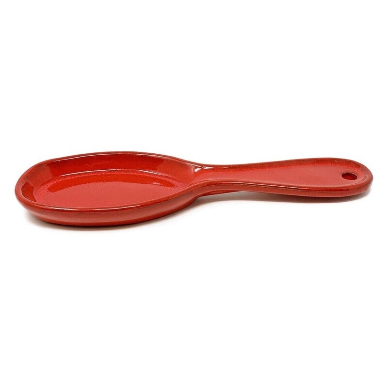 Selena Ceramic Spoon Rest - Red by Verano Ceramics