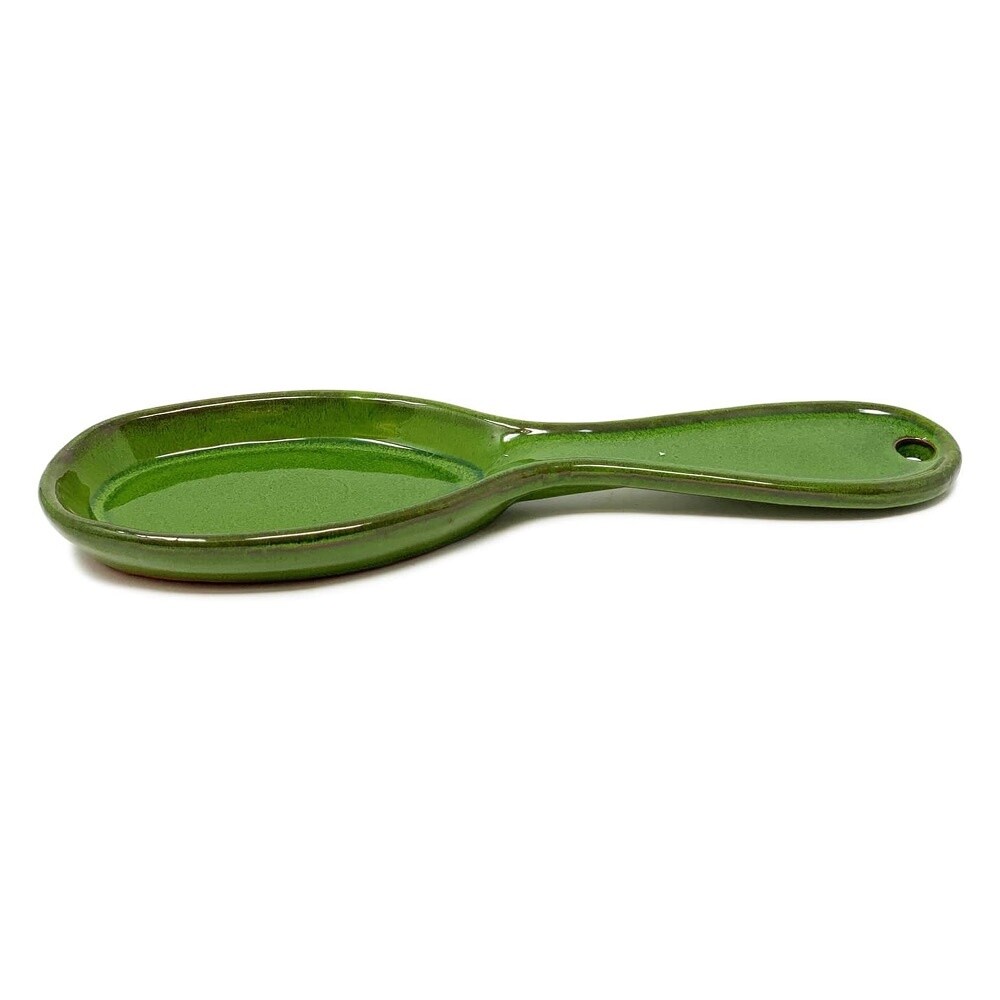 Selena Ceramic Spoon Rest - Dark Green by Verano Ceramics