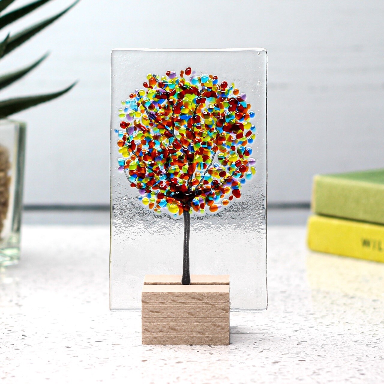 Four Seasons - Mini Standing Glass Tree - Multicoloured by Jules Jules