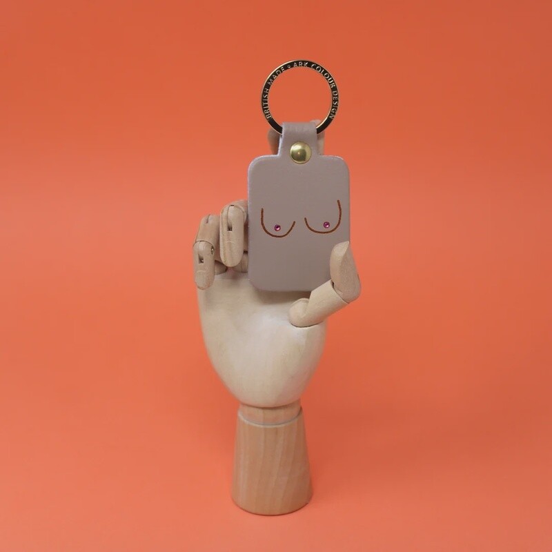 Boobs Leather Keyring - Nude by Ark Colour Design