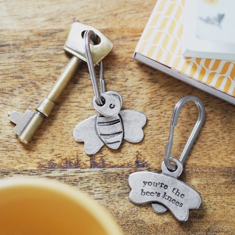You're the Bees Knees Pewter Keyring by Kutuu