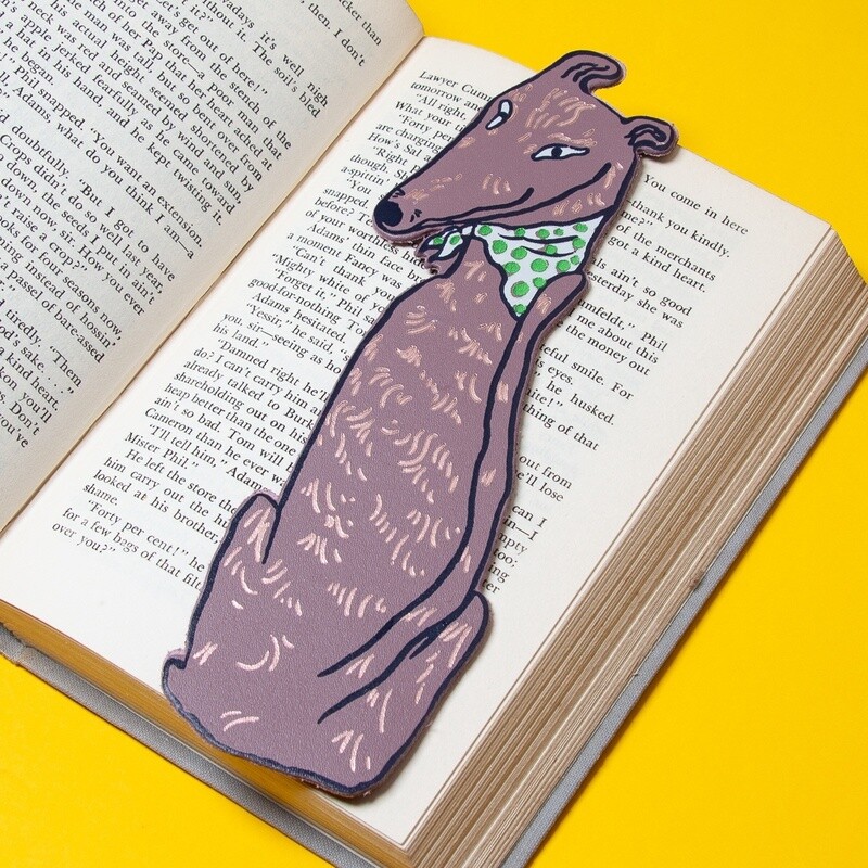 Dog Leather Bookmark - Dusty Pink by Ark Colour Design