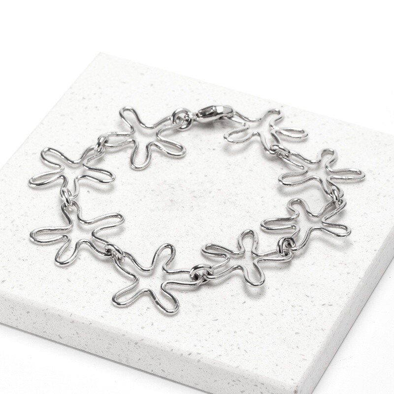 Silver Flower Bracelet by Silverfish