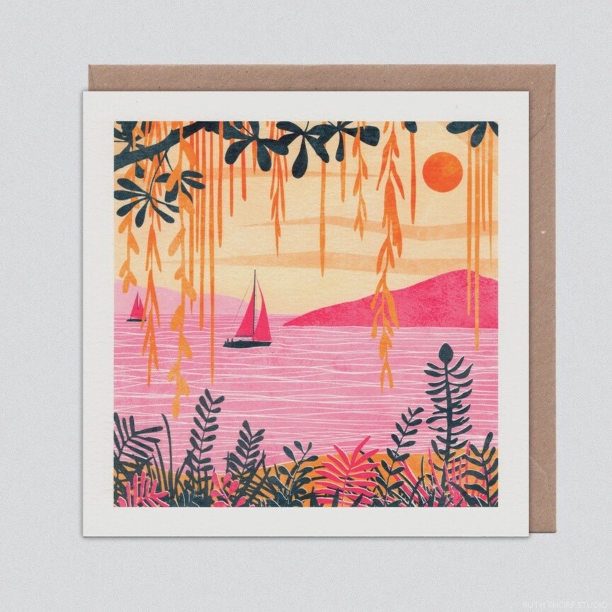 Paradise Island Card by Ruth Thorp