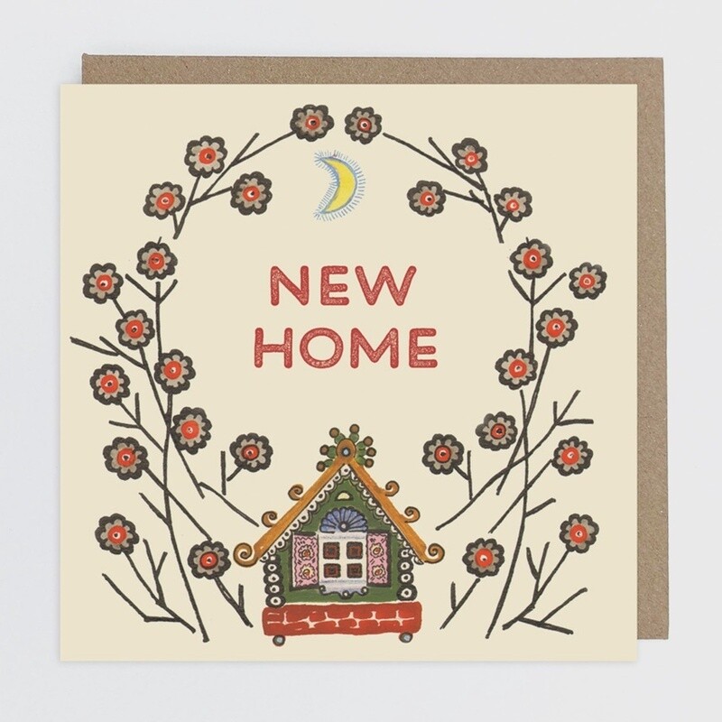 Gingerbread House New Home Card by Kapelki Art