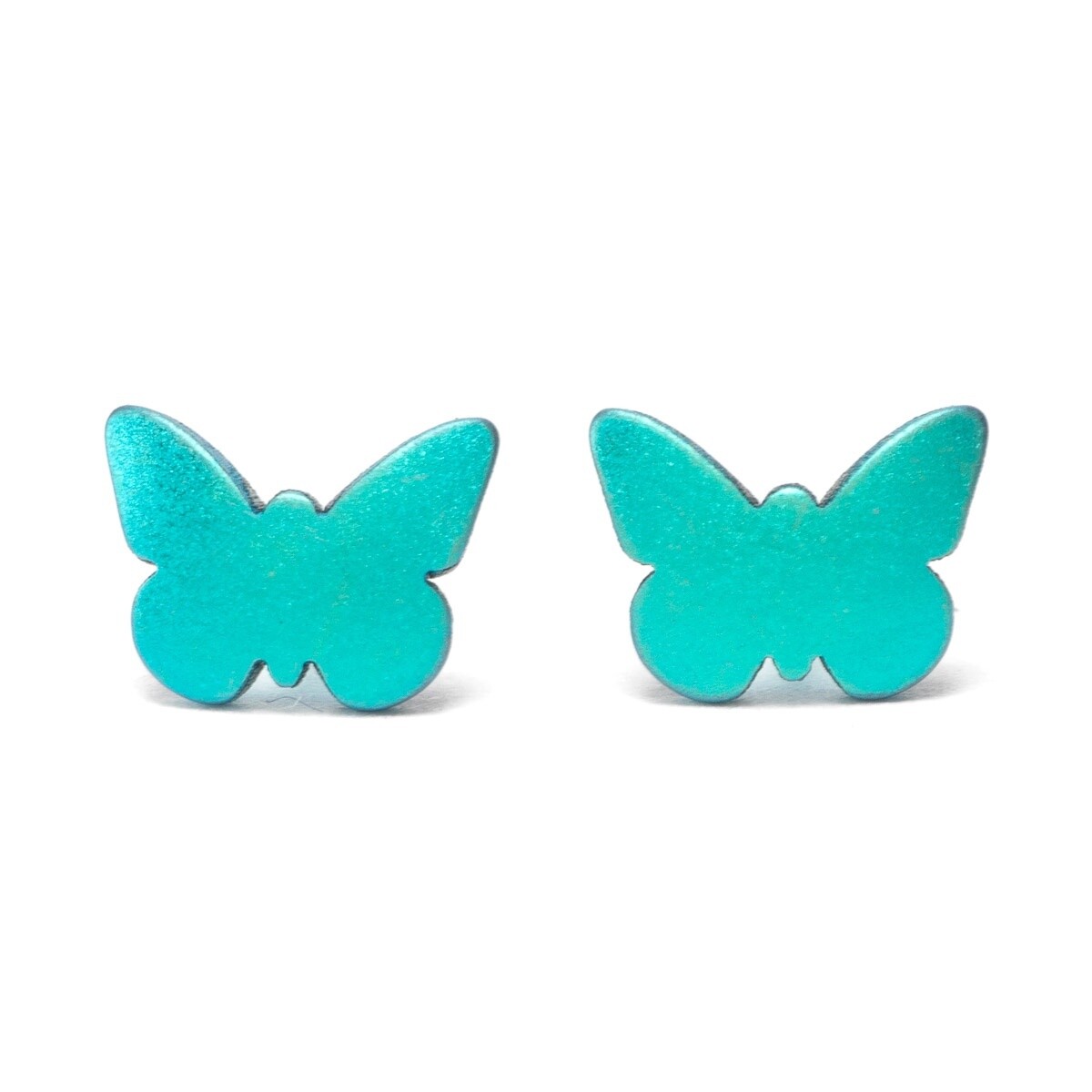 Titanium Butterfly Studs - Kingfisher by Prism Design