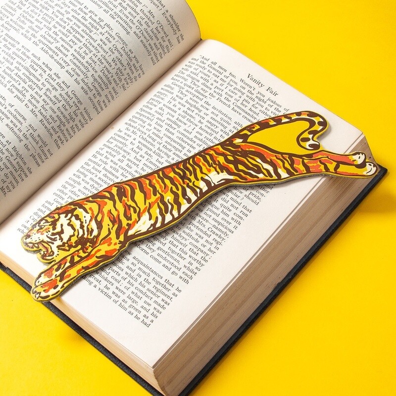 Tiger Leather Bookmark - Yellow by Ark Colour Design