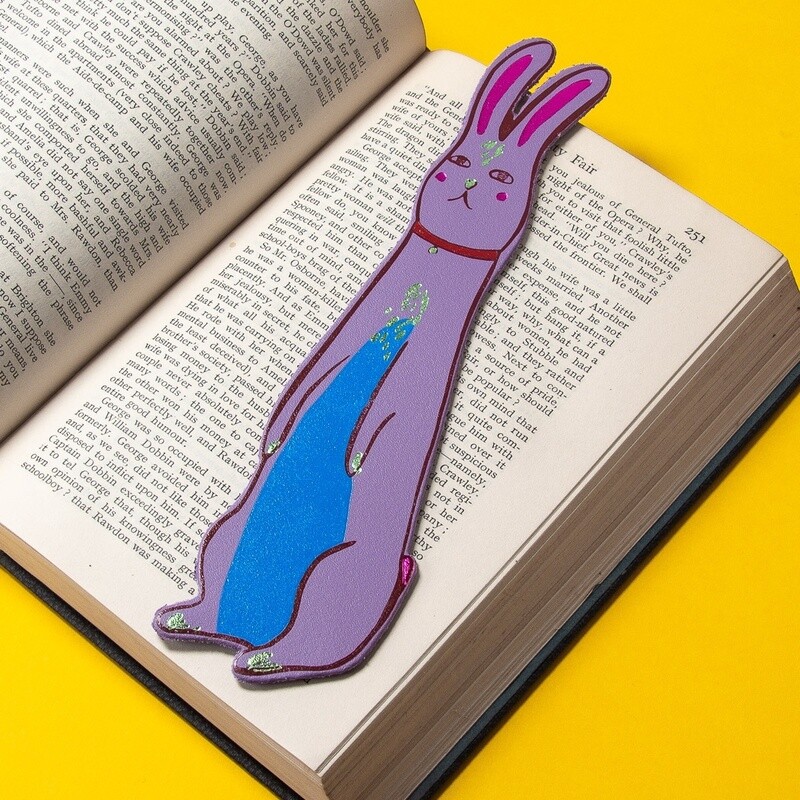 Bunny Leather Bookmark - Lilac by Ark Colour Design
