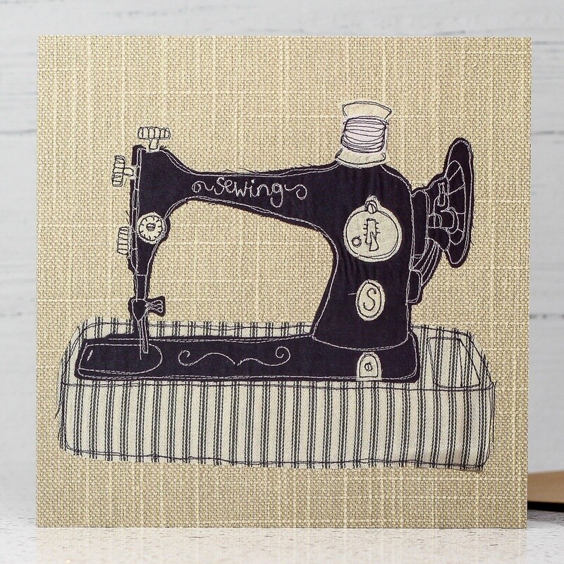 Sewing Machine Card by Poppy Treffry