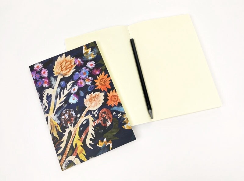 Sunflowers &amp; Daisies Notebook - 185x120mm by Mark Hearld