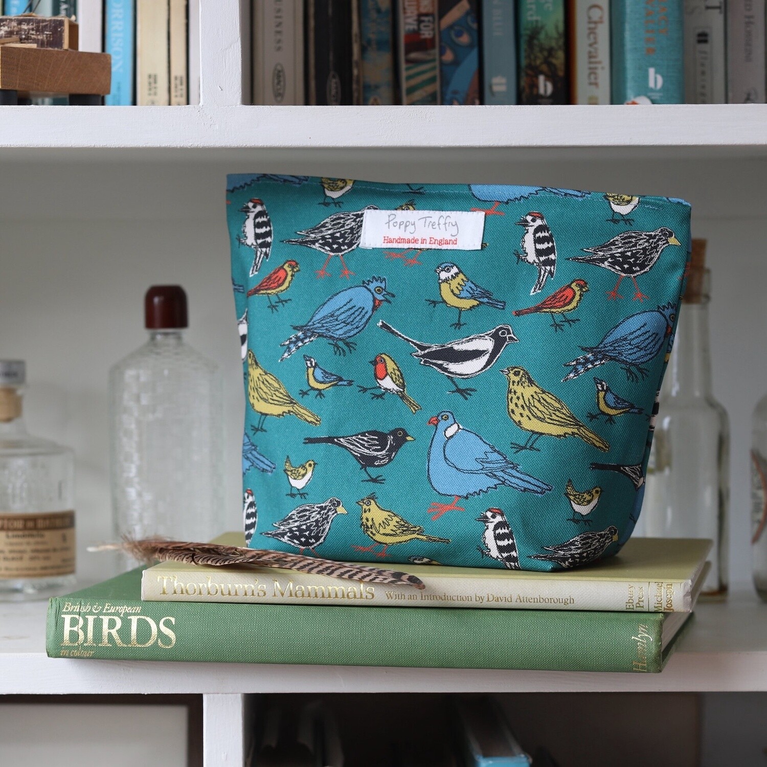 Garden Birds Make Up Bag by Poppy Treffry