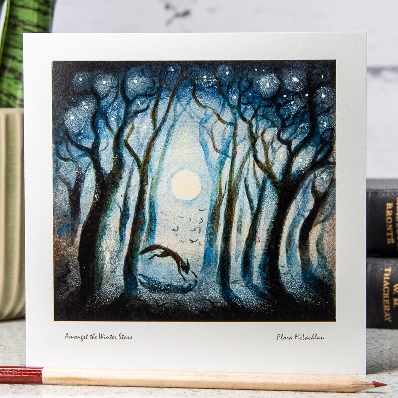 Amongst the Winter Stars Card by Flora Mclachlan