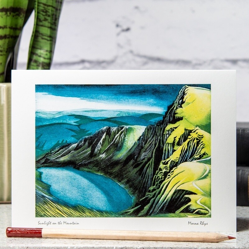 Sunlight on the Mountains Card by Morna Rhys