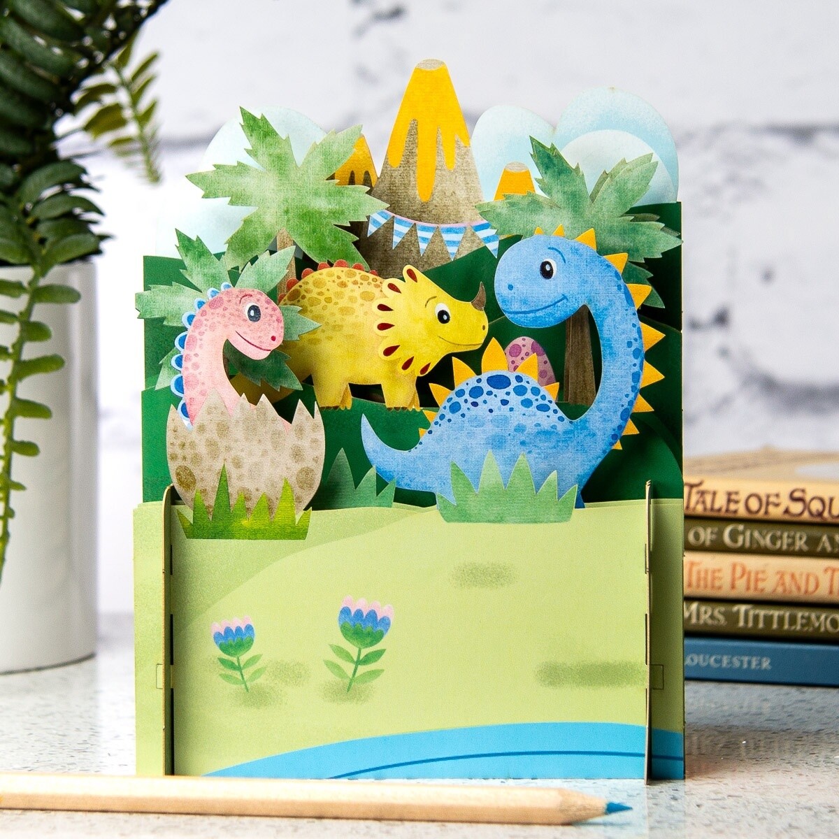 3D Pop Up Card - Cute Dinosaurs by Alljoy