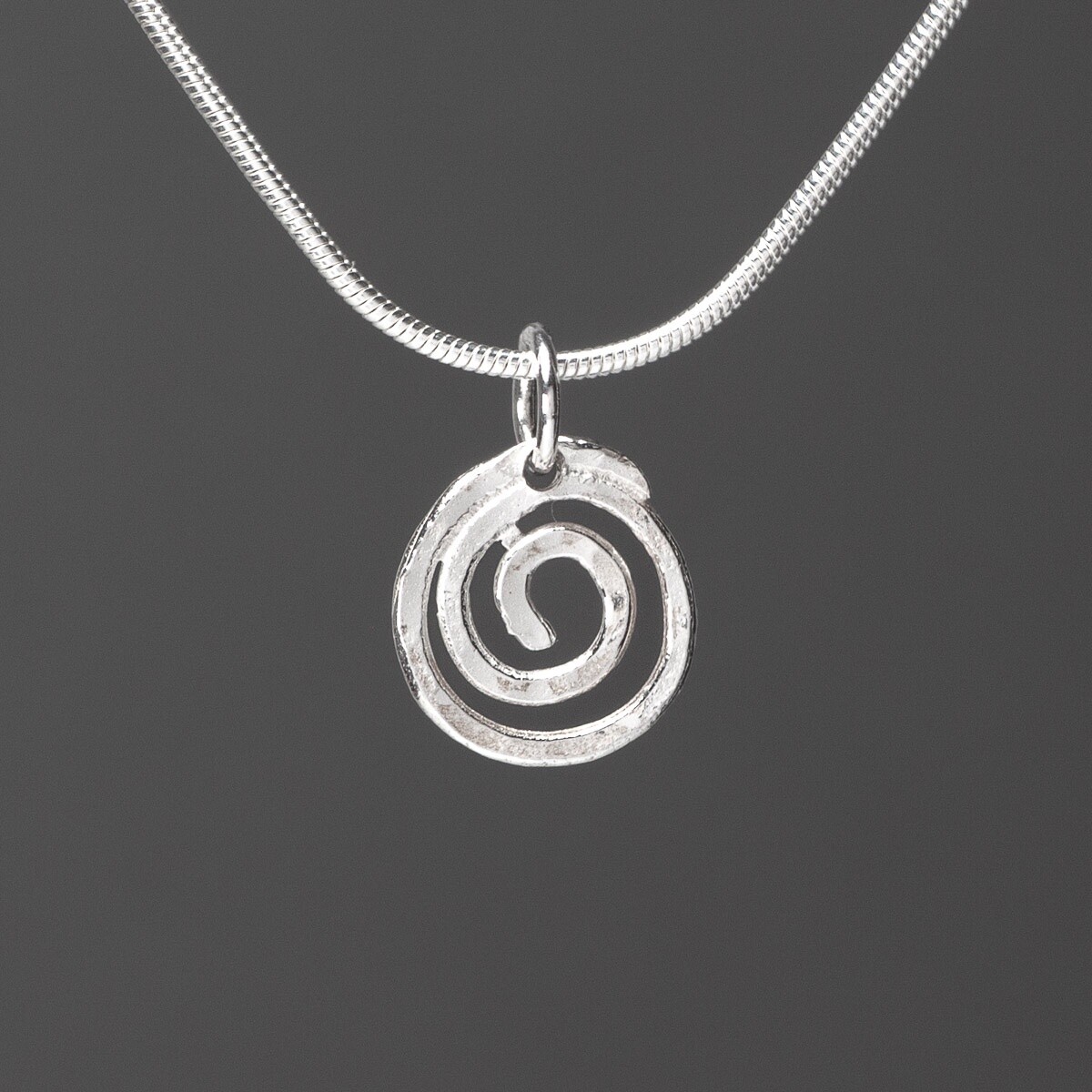 Spiral Silver Pendant - Tiny by Silverfish