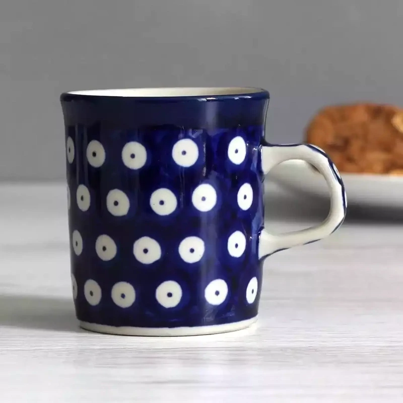 Stoneware Mini Mug - Blue Eyes by Artyfarty Designs