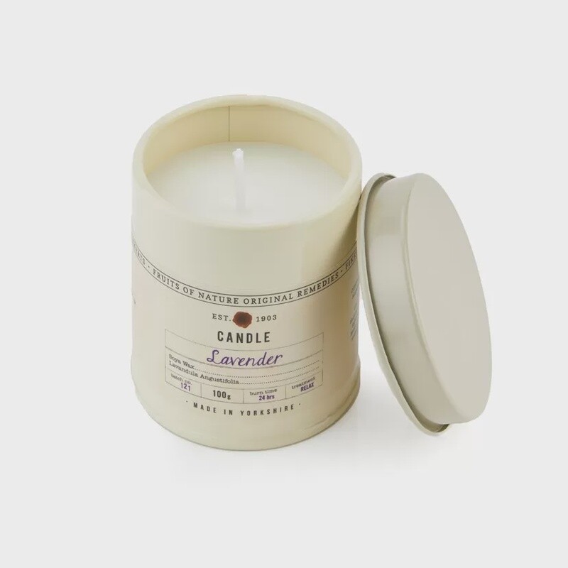 Lavender Scented Tin Candle - 100g by Fikkerts