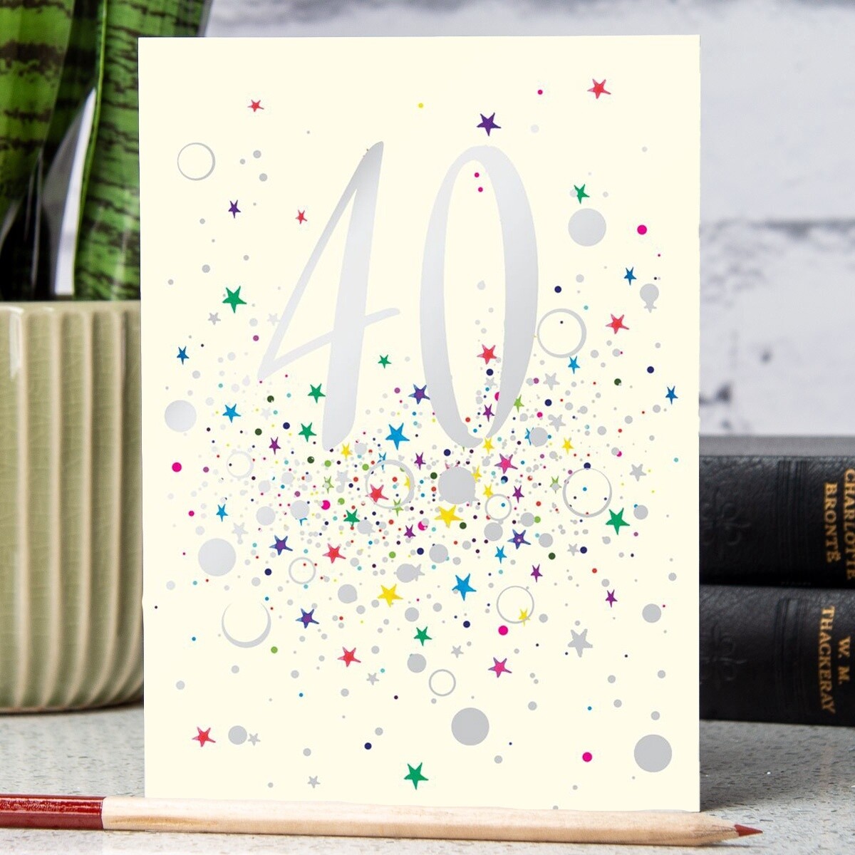 Age 40 Embossed Birthday Card by Sarah Curedale