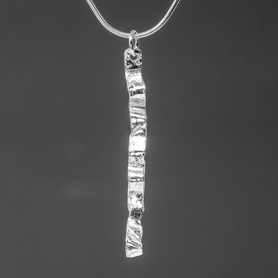 Ribbon Silver Pendant - Skinny by Silverfish