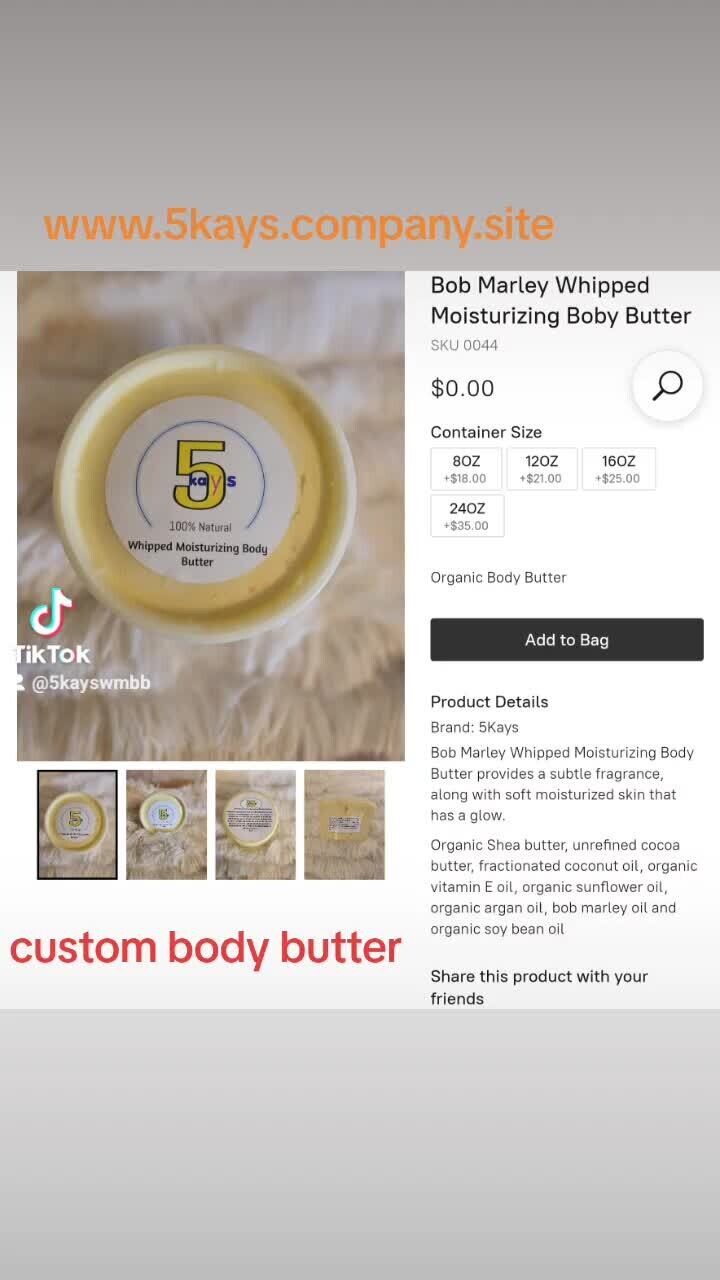 Bob Marley (men) Whipped Moisturizing Boby Butter