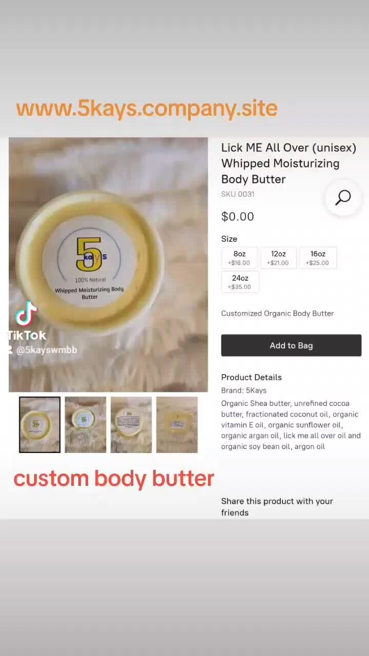 Lick ME All Over (unisex) Whipped Moisturizing Body Butter