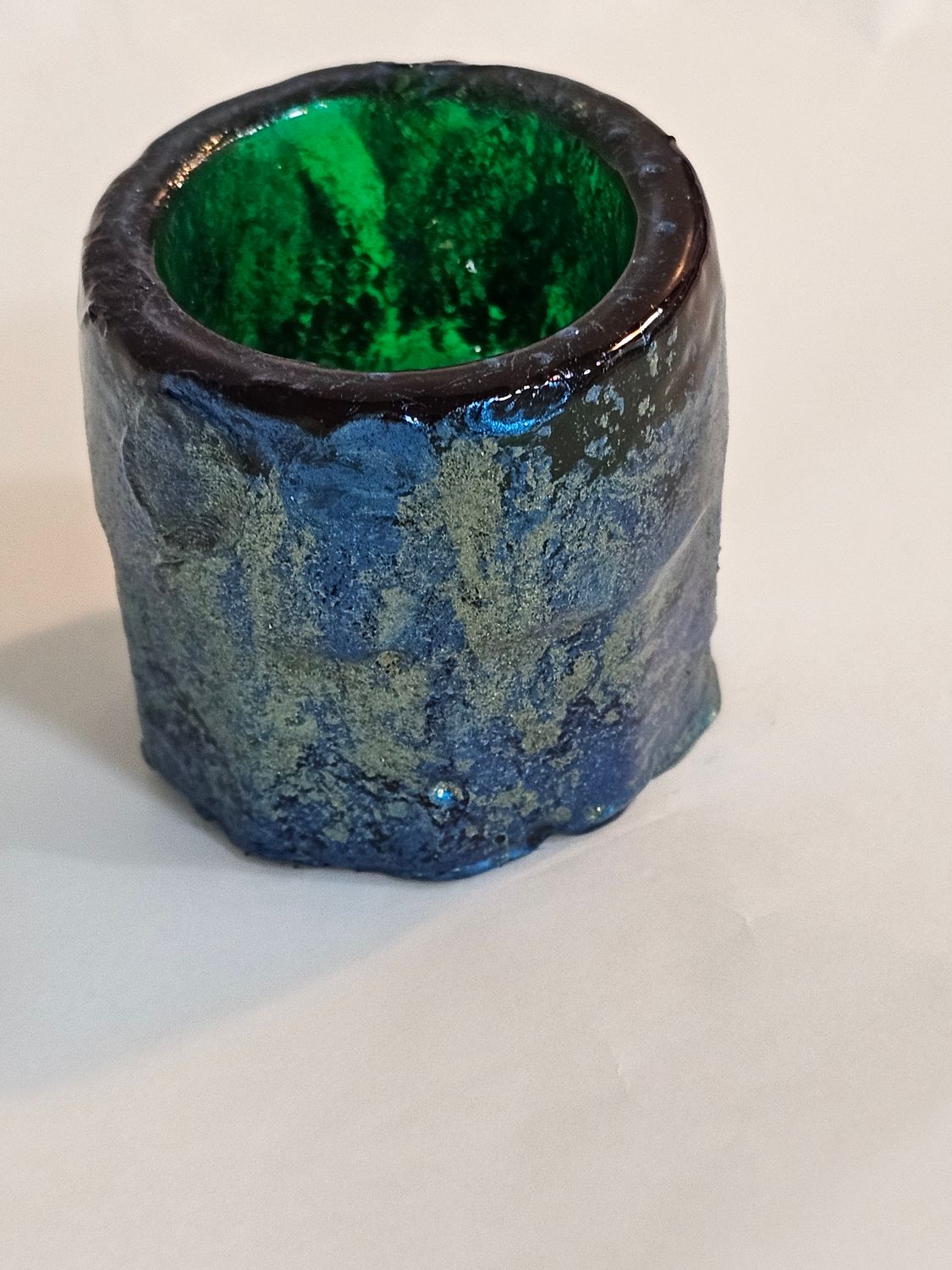 Green Apple Blue Raspberry Flavor Glitter Shot Glass