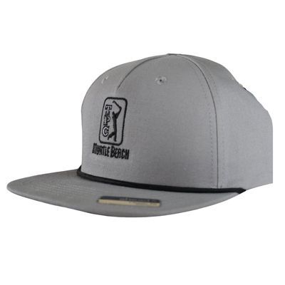 AH M Westport Rope 5 Panel Flat Brim C19RFB, Color: 052B Lt. Grey