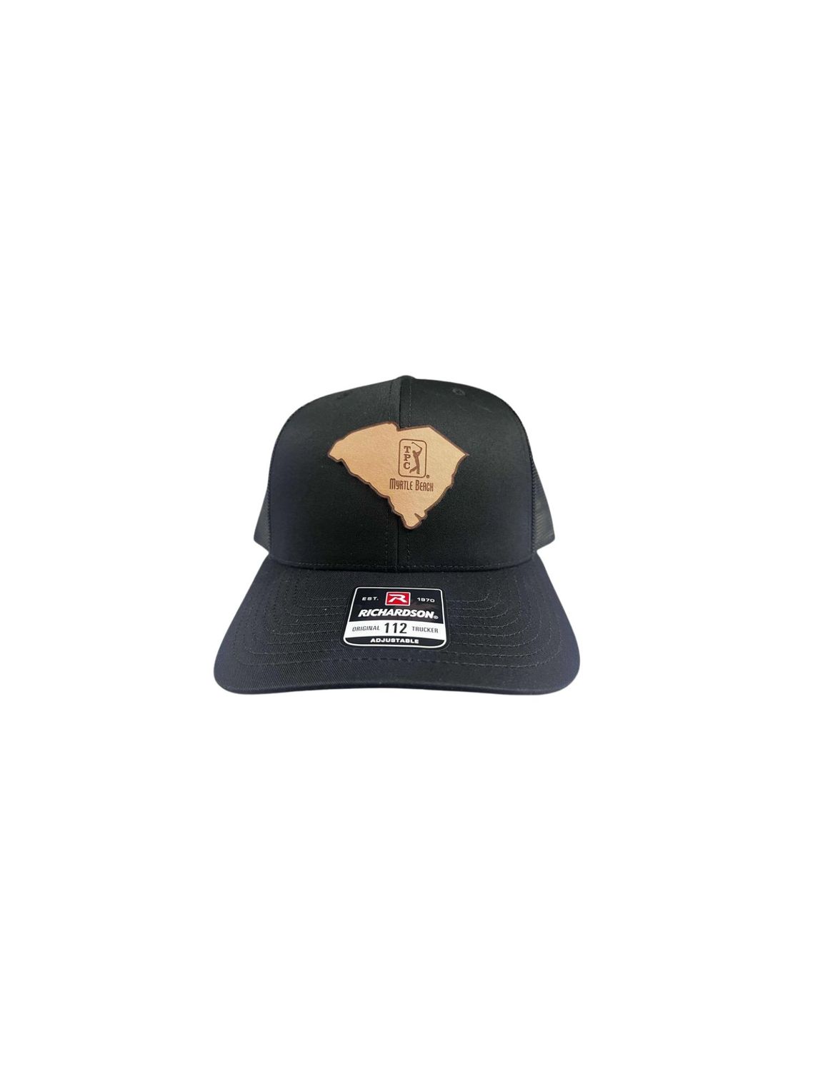 RC Brown Leather SC State Patch 112 Hat, Color: B-A Black