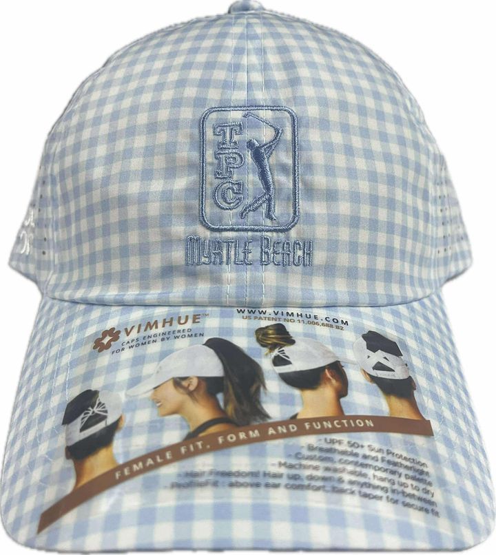 VM L Gingham Hat ST570, Color: 815 Blue