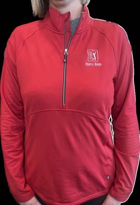 CB L Adapt Eco Knit 1/4 Zip LCK00128, Color: CDR Cardinal, Size: XS
