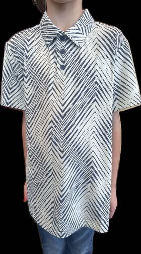 AD B  Herringbone Scripted Polo TB 1605S24, Size: SM, Color: IM8255Jade