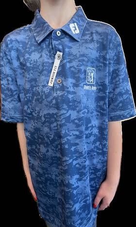 FJ B Cloud Camo Polo, Size: SM, Color: 21198 Dk. Blue