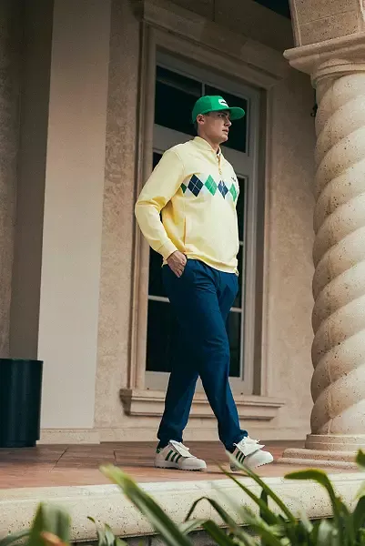 AD M Orig. Argyle Print LS 1/4 Zip