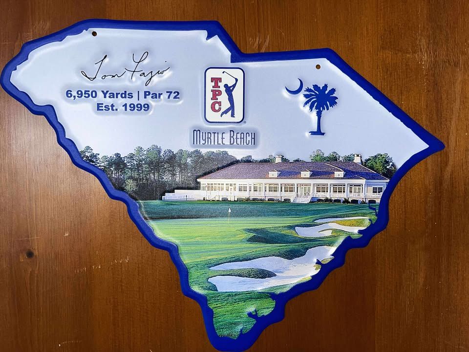 PAC SC State Tin Pub Sign 12in