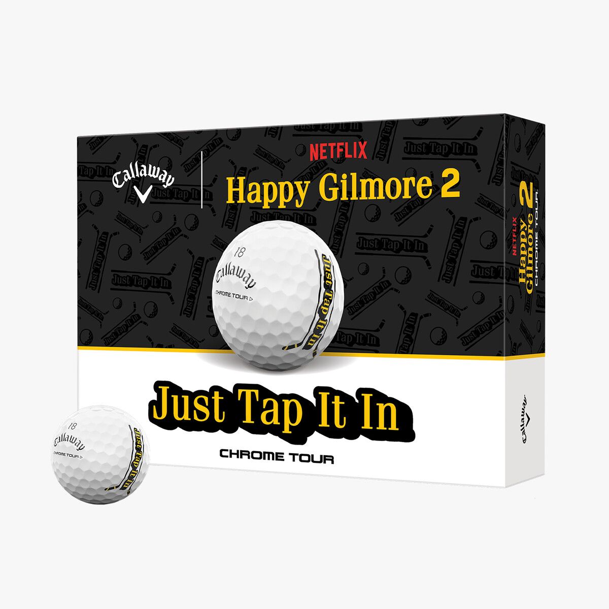 CW Happy Gilmore 2 Golf Balls 1 Dozen