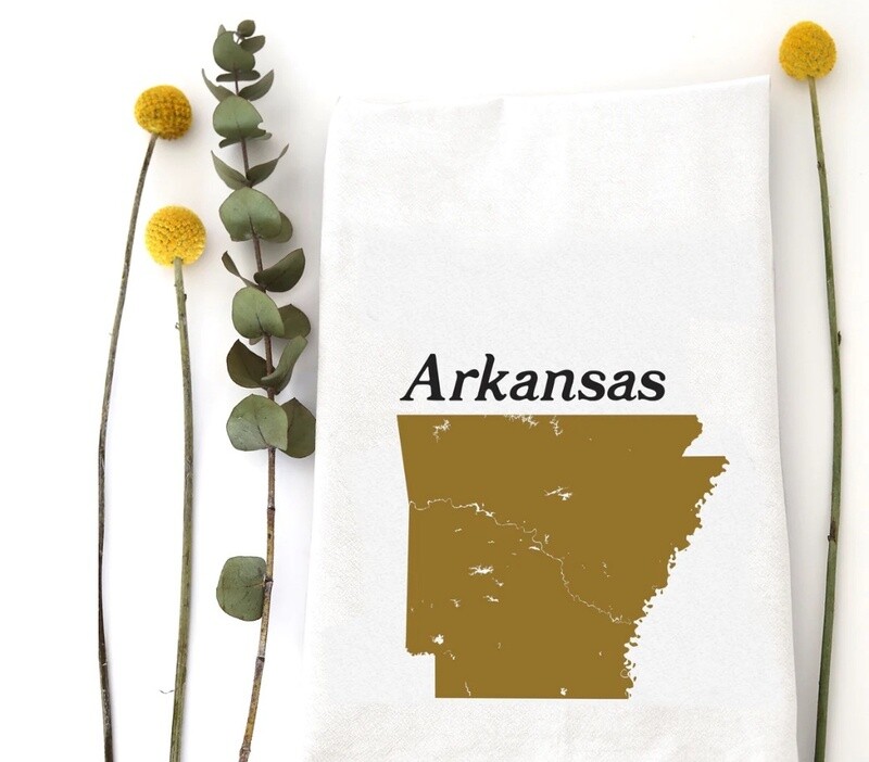 Arkansas Silhouette Tea Towel