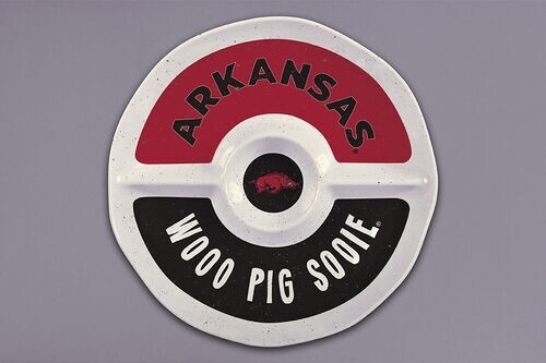 Arkansas Razorbacks Round Section Platter