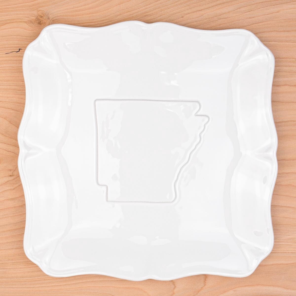 Arkansas Embossed Square Platter