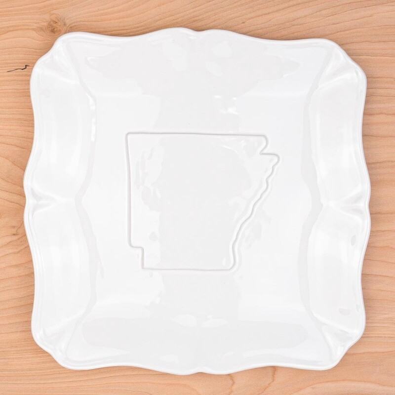 Arkansas Embossed Square Platter